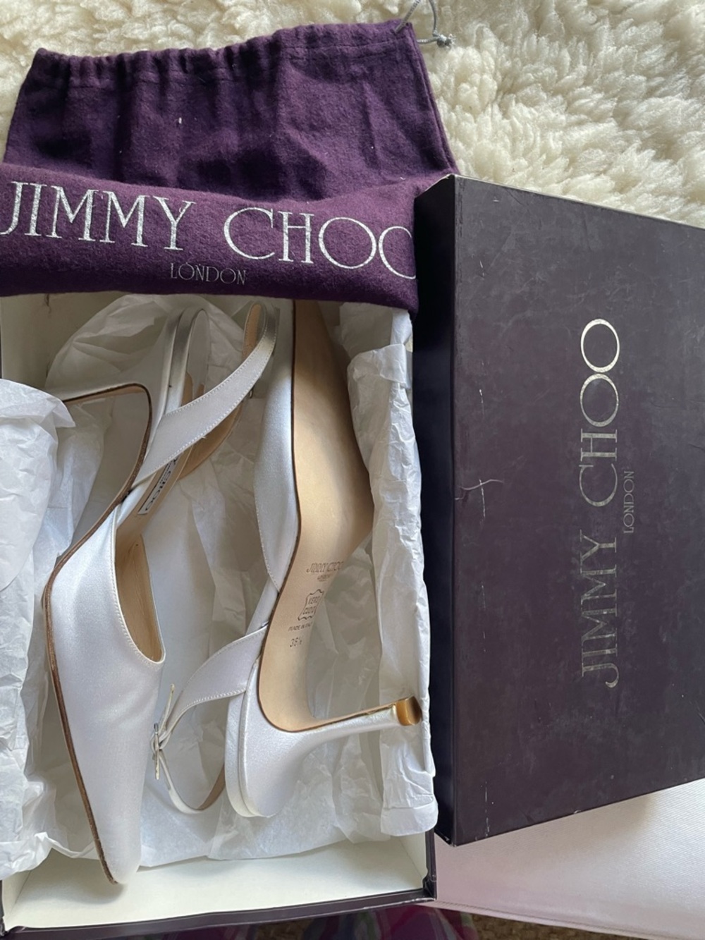 Jimmy Choo satin shoes 2000